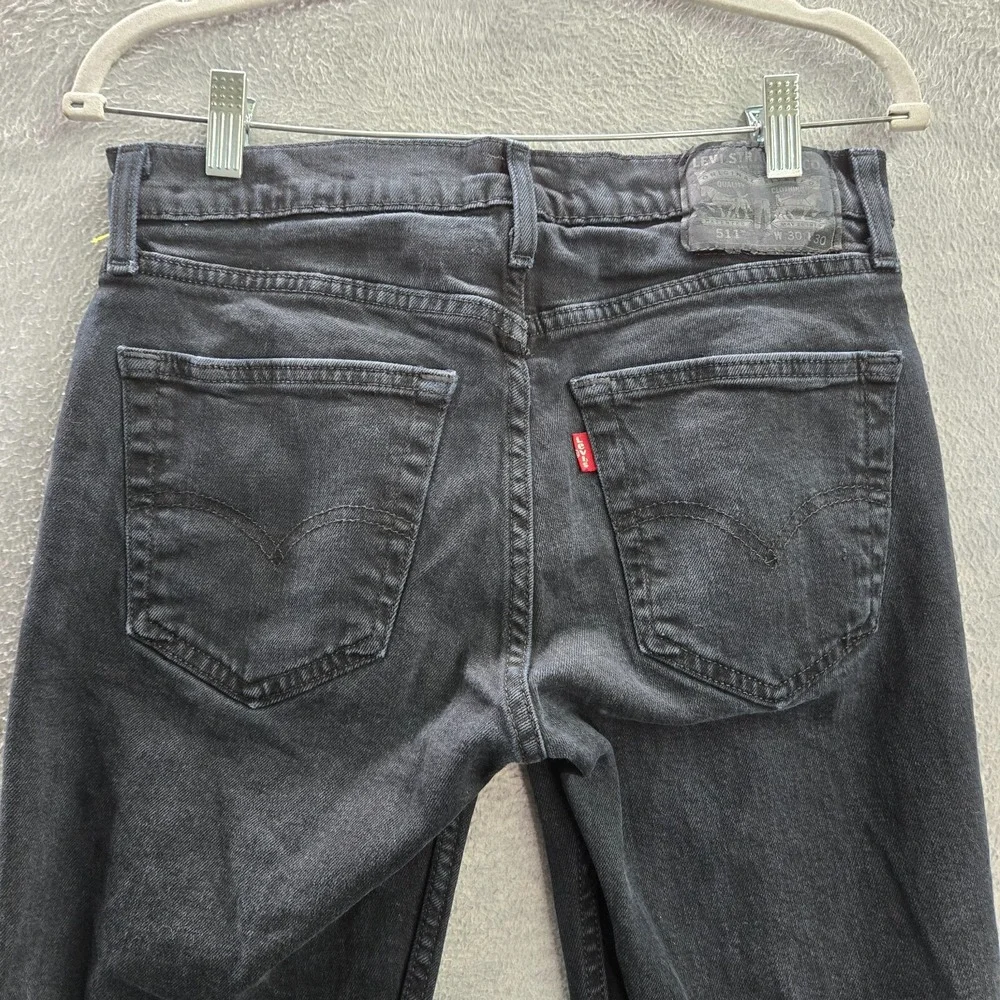 Levi's 511 Men Jeans 30x30 Blue Denim‎ Slim Straight Pockets Mid Rise Dark Wash